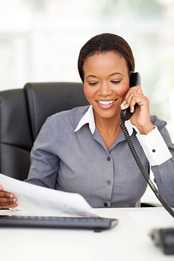 Woman talking on phone